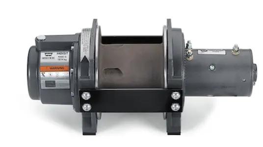 Warn 12 Volt Electric; 4000 Pound Line Pull Capacity; Without Rope; Without Fairlead; Without Remote; 315 Gear Reduction; Automatic Disc Brake by Warn