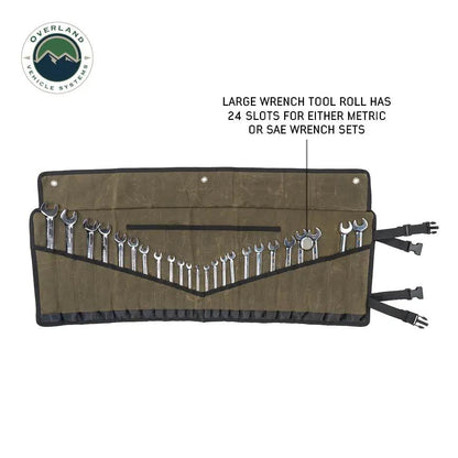 OVS Large Wrench Tool Roll (24 Slot) #16 Waxed Canvas by OVS