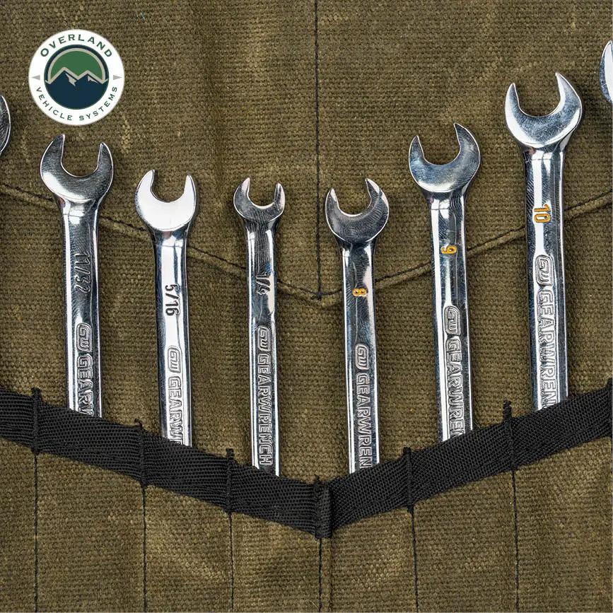 OVS Small Wrench Tool Roll (12 Slot) #16 Waxed Canvas by OVS