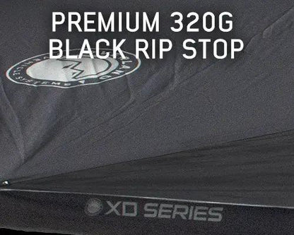 OVS XD Nomadic 180 - Awning, Universal, Black Body, Black Trim W/Black Travel Bag by OVS