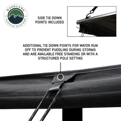 OVS XD Nomadic 180 - Awning, Universal, Black Body, Black Trim W/Black Travel Bag by OVS