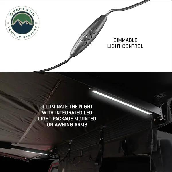 OVS XD Nomadic 180 - Awning, Universal, Black Body, Black Trim W/Black Travel Bag by OVS