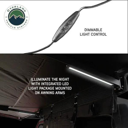 OVS XD Nomadic 180 - Awning, Universal, Black Body, Black Trim W/Black Travel Bag by OVS