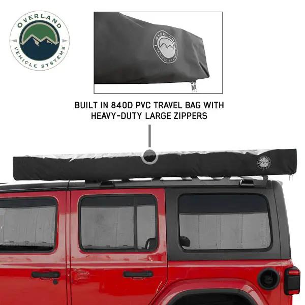 OVS XD Nomadic 180 - Awning, Universal, Black Body, Black Trim W/Black Travel Bag by OVS