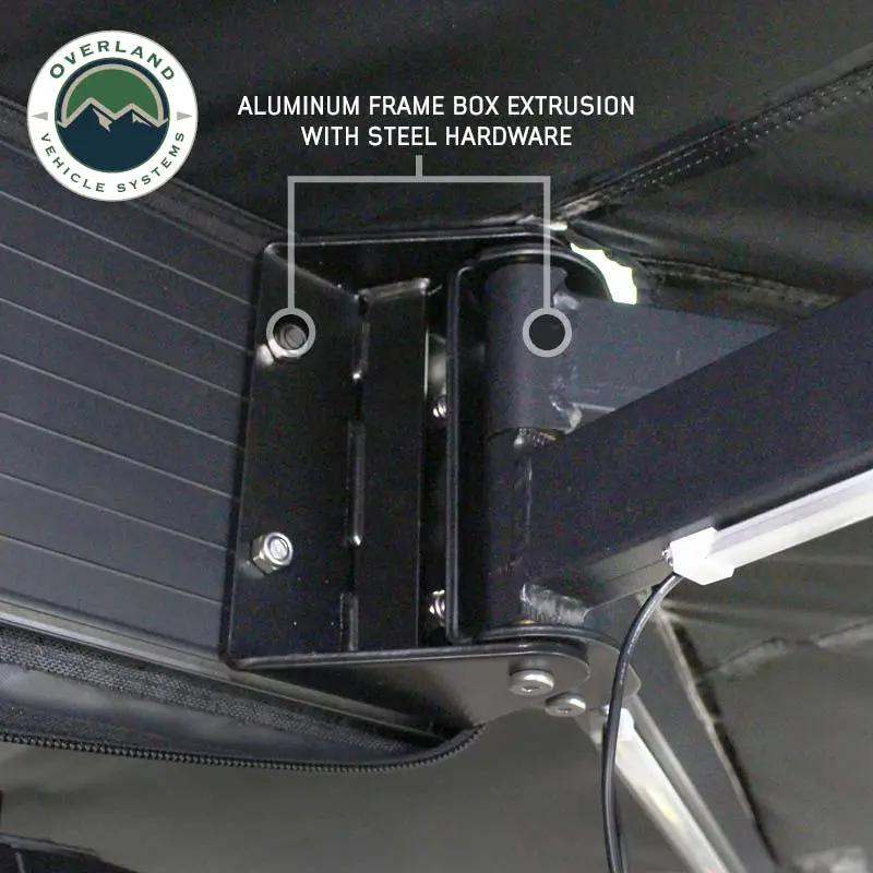 OVS XD Nomadic 270 - Awning, Lights, Black Out, Wall Kit, Driver Side, Black Body, Black Trim & Black Travel Cover by OVS