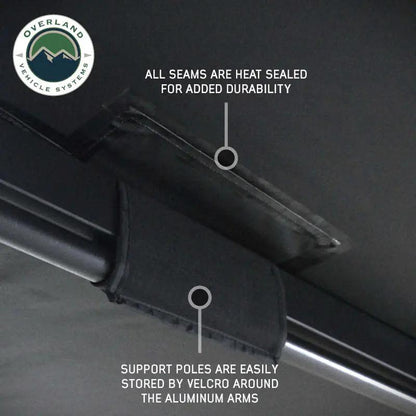 OVS XD Nomadic 270 - Awning, Lights, Black Out, Wall Kit, Driver Side, Black Body, Black Trim & Black Travel Cover by OVS