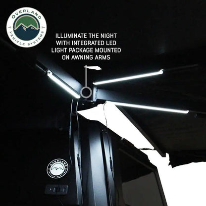 OVS XD Nomadic 270 - Awning, Lights, Black Out, Wall Kit, Driver Side, Black Body, Black Trim & Black Travel Cover by OVS