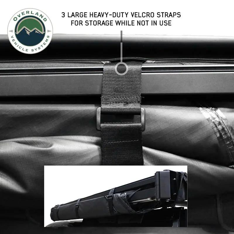 OVS XD Nomadic 270 - Awning, Lights, Black Out, Wall Kit, Driver Side, Black Body, Black Trim & Black Travel Cover by OVS