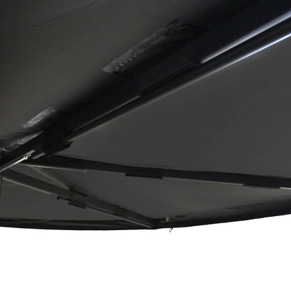 OVS XD Nomadic 270 - Awning W/Lights & Black Out , Passenger Side, Black Body, Black Trim & Black Travel Cover - No Brackets, No Hardware by OVS
