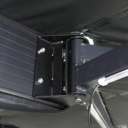 OVS XD Nomadic 270 - Awning W/Lights & Black Out , Passenger Side, Black Body, Black Trim & Black Travel Cover - No Brackets, No Hardware by OVS