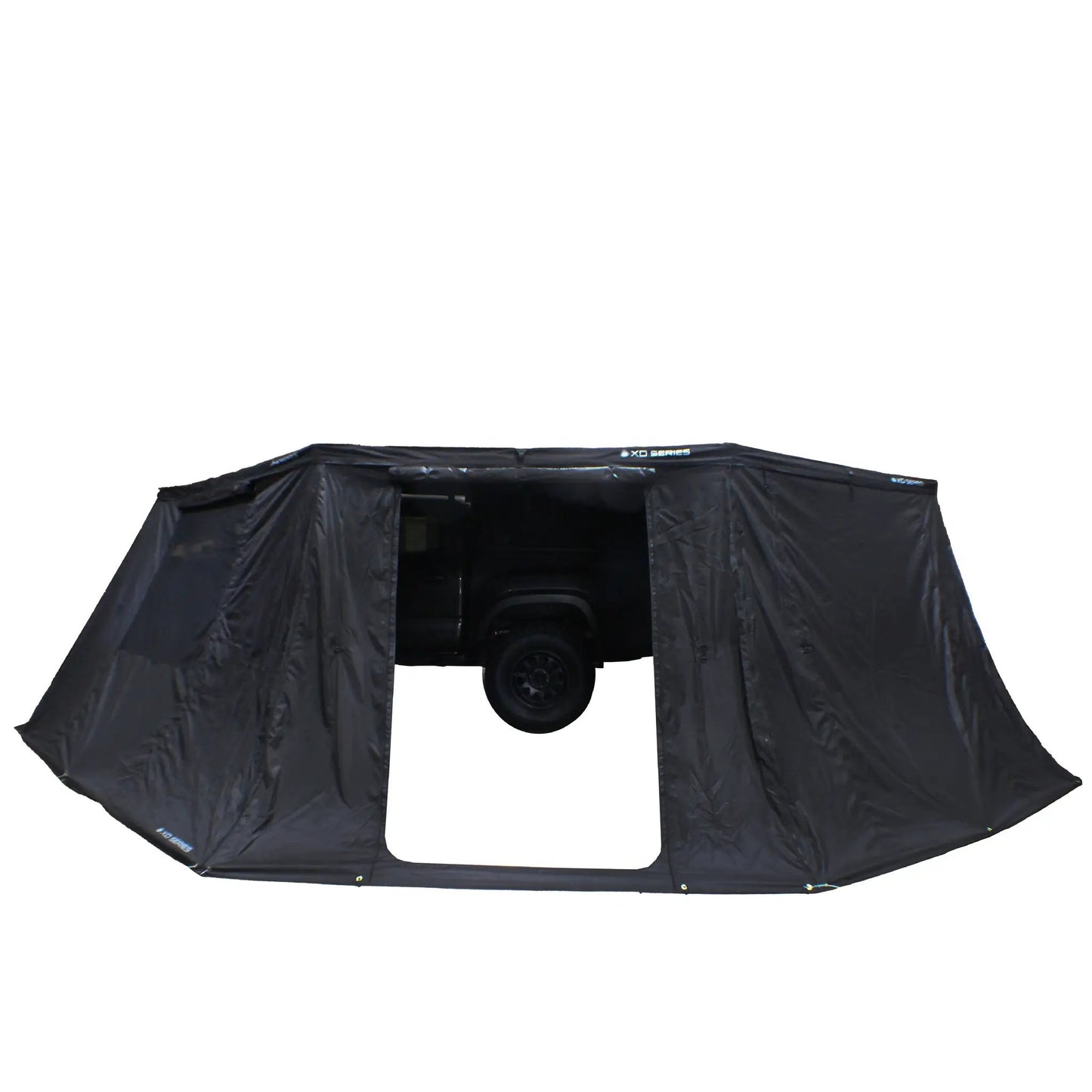 OVS XD Nomadic 270 - Awning, Lights, Black Out, Wall Kit, Driver Side, Black Body, Black Trim & Black Travel Cover by OVS