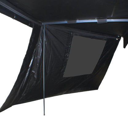 OVS XD Nomadic 270 - Awning, Lights, Black Out, Wall Kit, Driver Side, Grey Hex, Black Trim & Black Travel Cover by OVS