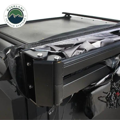 OVS XD Nomadic 270 - Awning W/Lights & Black Out , Passenger Side, Grey Hex, Black Trim & Black Travel Cover - No Brackets, No Hardware by OVS