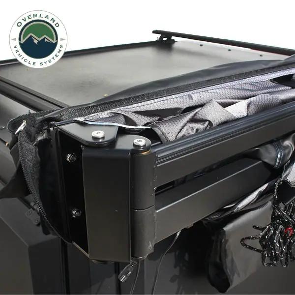 OVS XD Nomadic 270 - Awning W/Lights & Black Out , Passenger Side, Grey Hex, Black Trim & Black Travel Cover by OVS