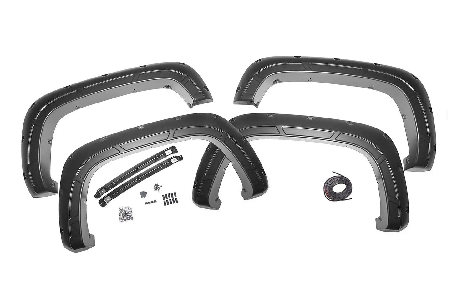 Rough Country Fender Flares | Defender | GBA Black | Chevy Silverado 2500 HD/3500 HD (20-26) by Rough Country