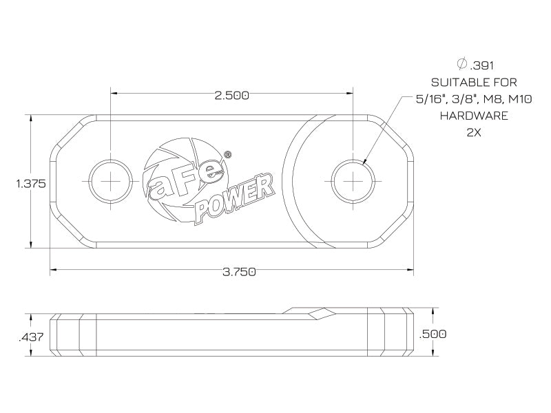 AFE Force-Xp Fender Support Bracket by aFe