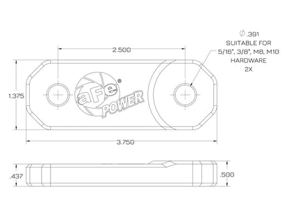 AFE Force-Xp Fender Support Bracket by aFe