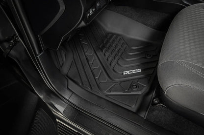 Rough Country Flex-Fit Floor Mats | Front and Rear | Toyota Tacoma 2WD/4WD (2016-2023) by Rough Country