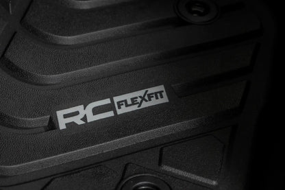 Rough Country Flex-Fit Floor Mats | Front and Rear | Toyota Tacoma 2WD/4WD (2016-2023) by Rough Country