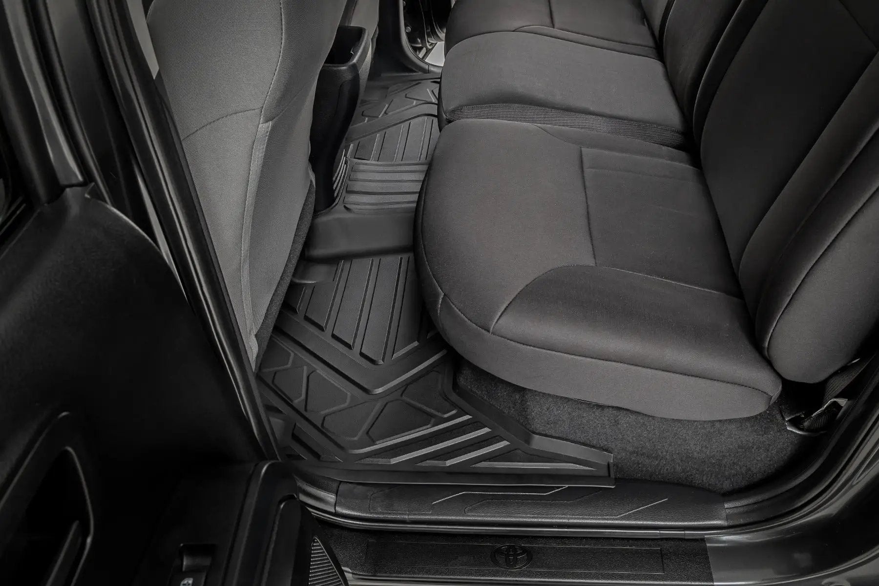 Rough Country Flex-Fit Floor Mats | Front and Rear | Toyota Tacoma 2WD/4WD (2016-2023) by Rough Country