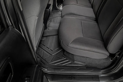 Rough Country Flex-Fit Floor Mats | Front and Rear | Toyota Tacoma 2WD/4WD (2016-2023) by Rough Country