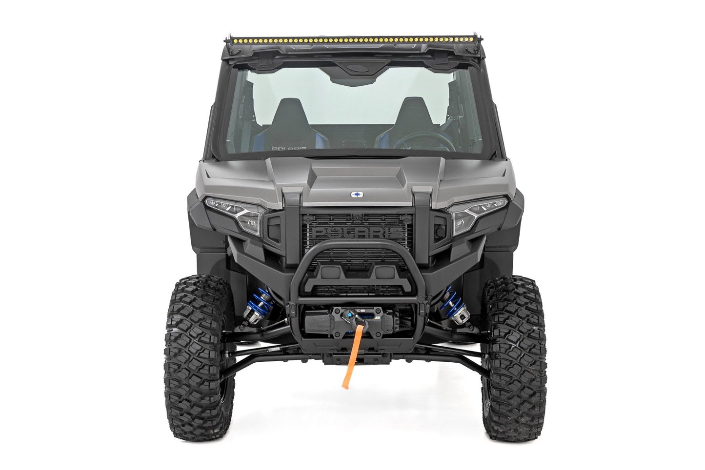Soporte de luz de una sola fila de 50" | Frontal | Serie Negra | Polaris XPEDITION ADV 5