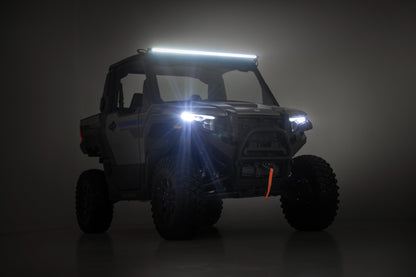 Soporte de luz de una sola fila de 50" | Frontal | Serie Negra | Polaris XPEDITION ADV 5