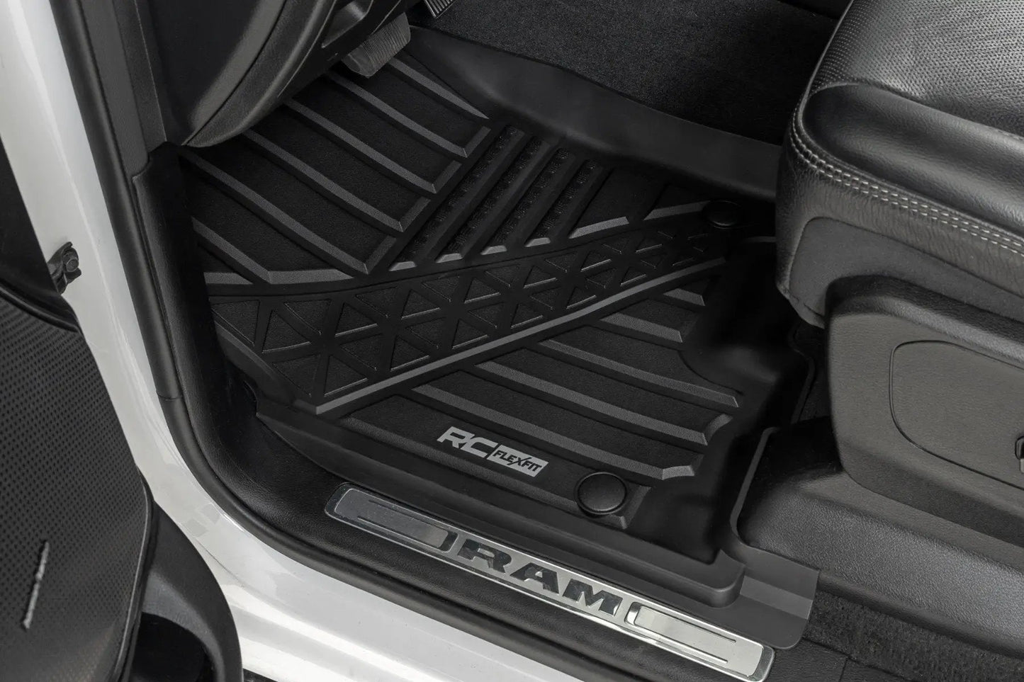 Rough Country Flex-Fit Floor Mats | FR & RR | Crew | Ram 1500 (19-24)/1500 TRX (21-24) by Rough Country