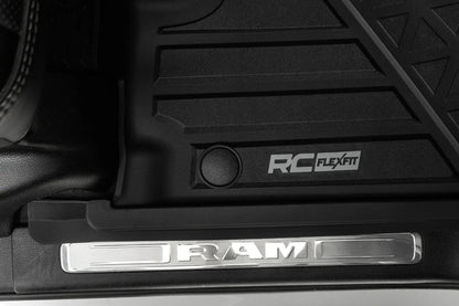 Rough Country Flex-Fit Floor Mats | FR & RR | Crew | Ram 1500 (19-24)/1500 TRX (21-24) by Rough Country