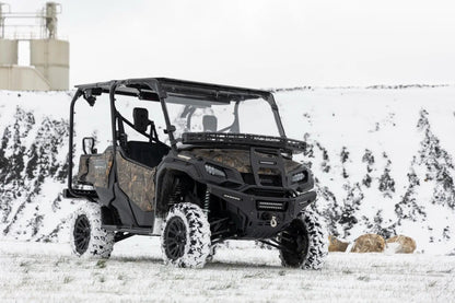 Rough Country Front Cargo Rack |Black Series LED | 6" Light | Slim Line | Honda Pioneer 1000 by Rough Country