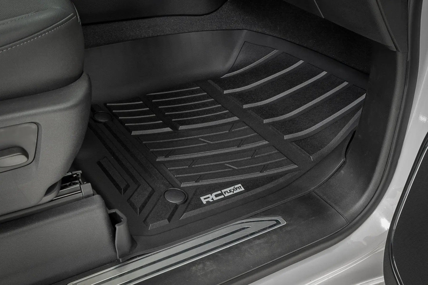 Rough Country Flex-Fit Floor Mats | Front | Bucket | Chevy/GMC 1500/2500HD/3500HD (19-26) by Rough Country