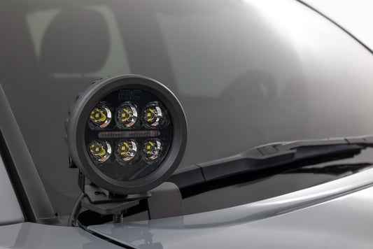 Kit de luces LED | Montaje en la base del parabrisas | Par de 2" negras | DRL ámbar | Toyota Tacoma (16-23)