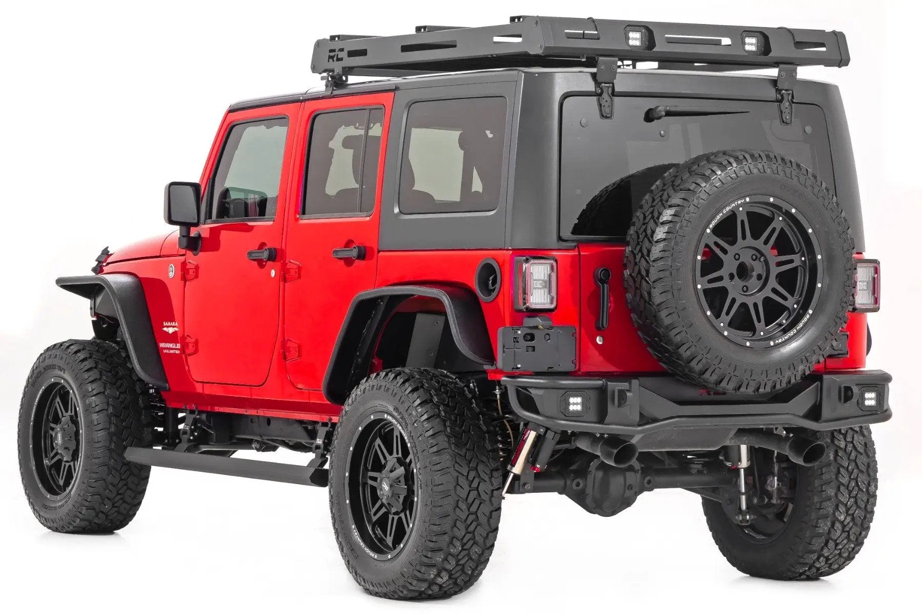 Rough Country Power Running Boards | Dual Electric Motor | 4 Door | Jeep Wrangler Unlimited (07-18) by Rough Country