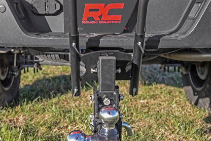 Rough Country Flag Pole Holder | Dual | 2 Inch Hitch | w/ Flag Poles
