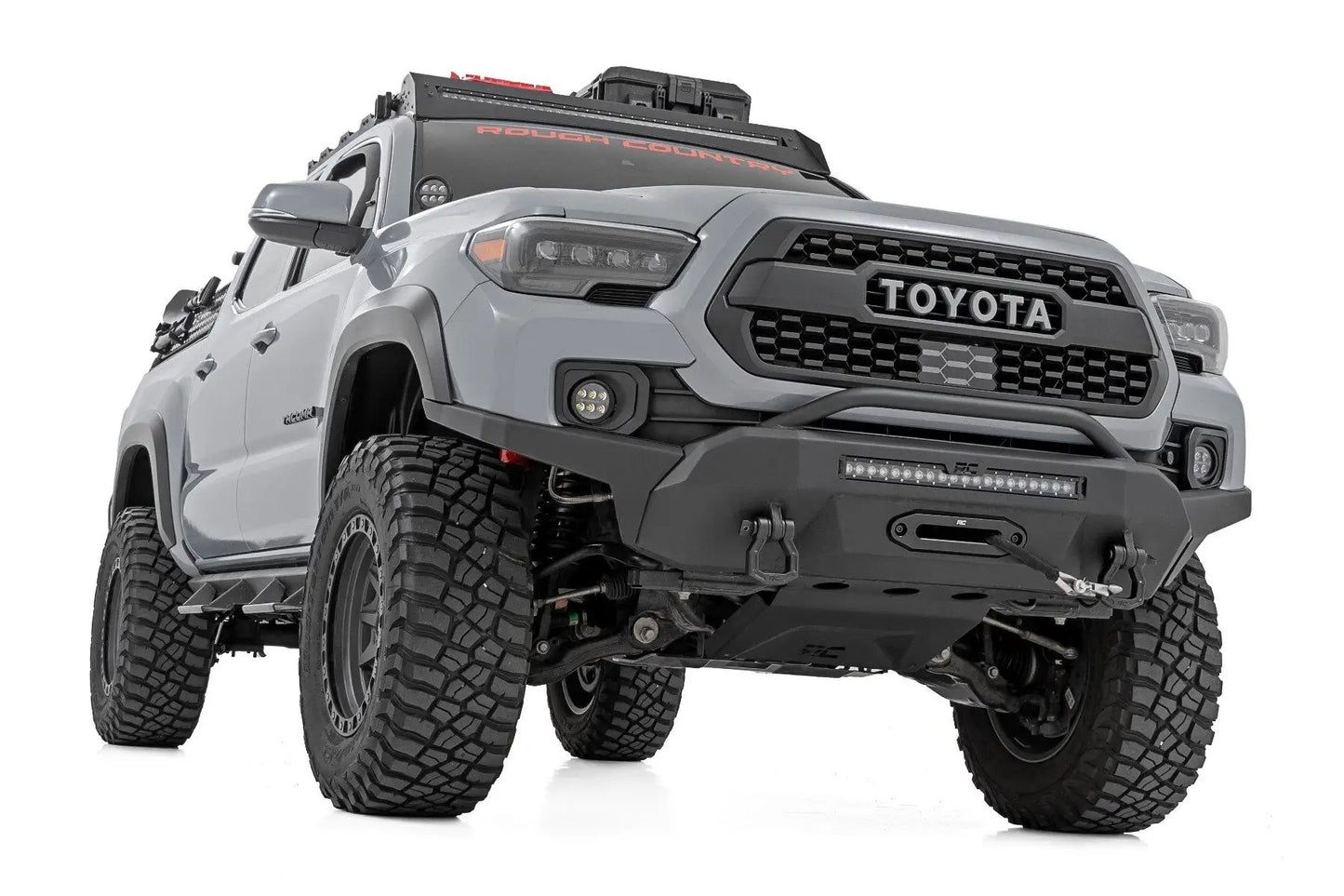 Rough Country LED Fog Light Kit | 3.5 Inch Round Black Series | Amber DRL | Toyota Tacoma (16-23) by Rough Country
