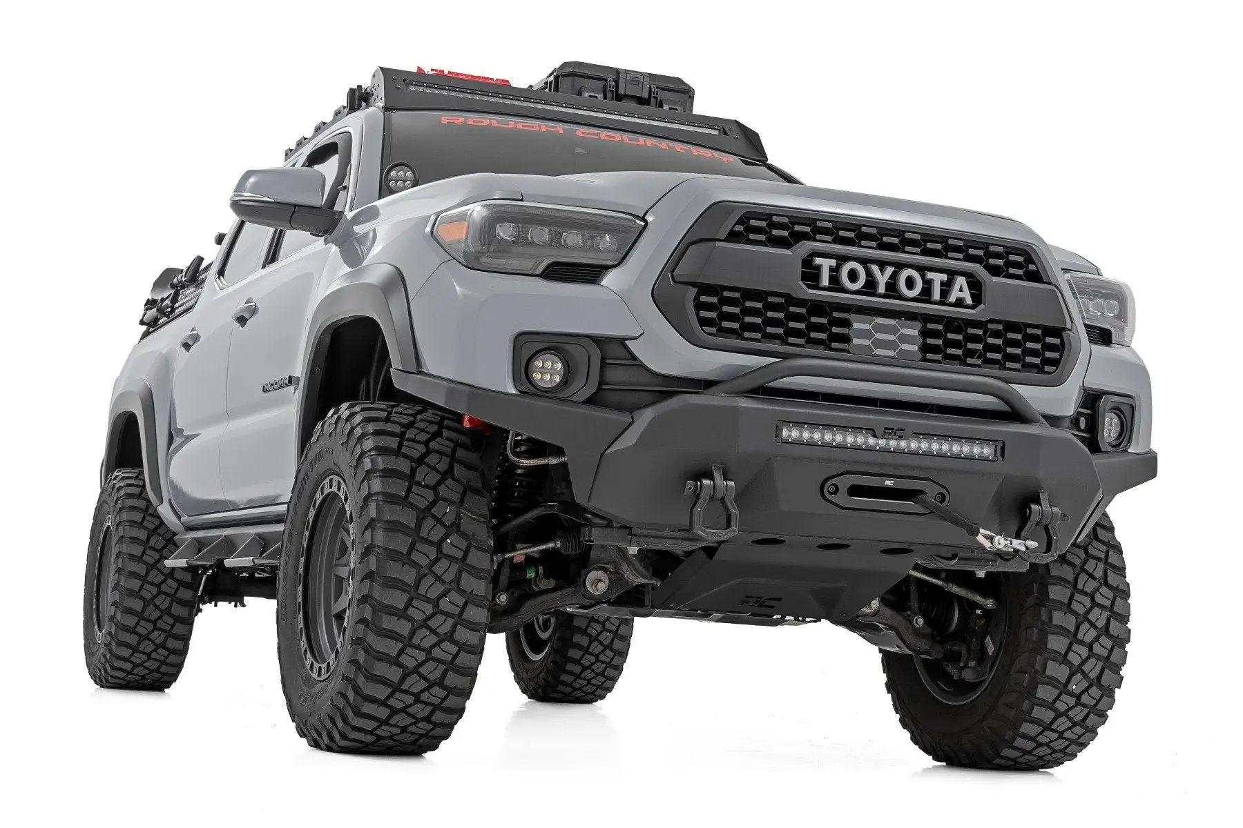 Rough Country LED Fog Light Kit | 3.5 Inch Round Black Series | Amber DRL | Toyota Tacoma (16-23) by Rough Country