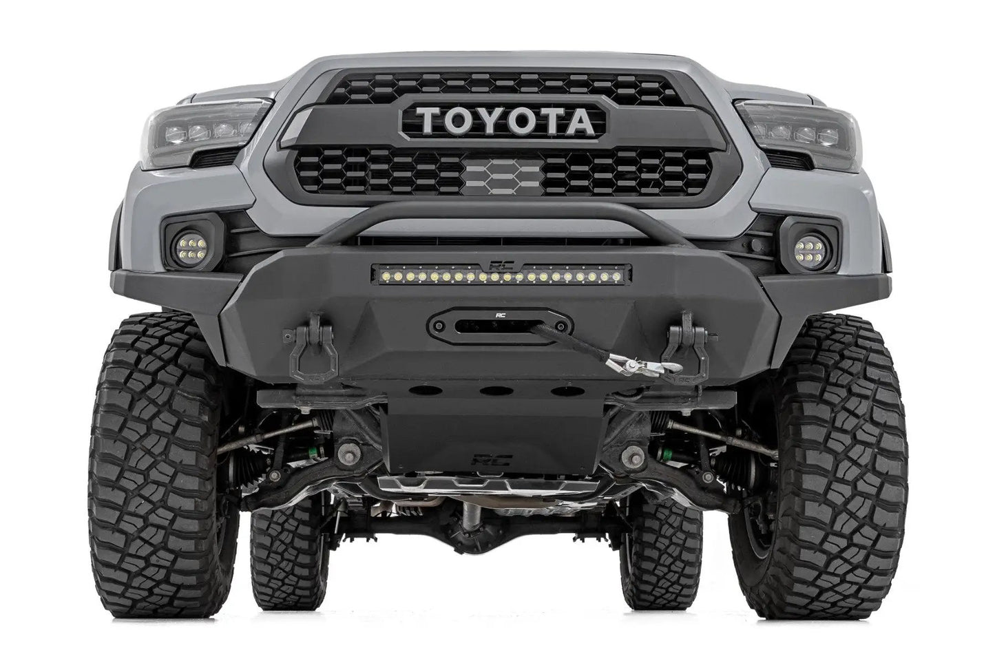 Rough Country LED Fog Light Kit | 3.5 Inch Round Black Series | Amber DRL | Toyota Tacoma (16-23) by Rough Country