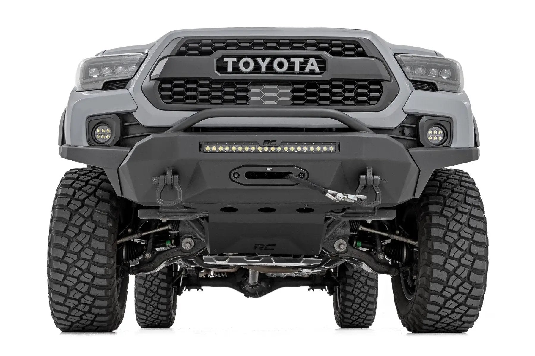 Rough Country LED Fog Light Kit | 3.5 Inch Round Black Series | Amber DRL | Toyota Tacoma (16-23) by Rough Country