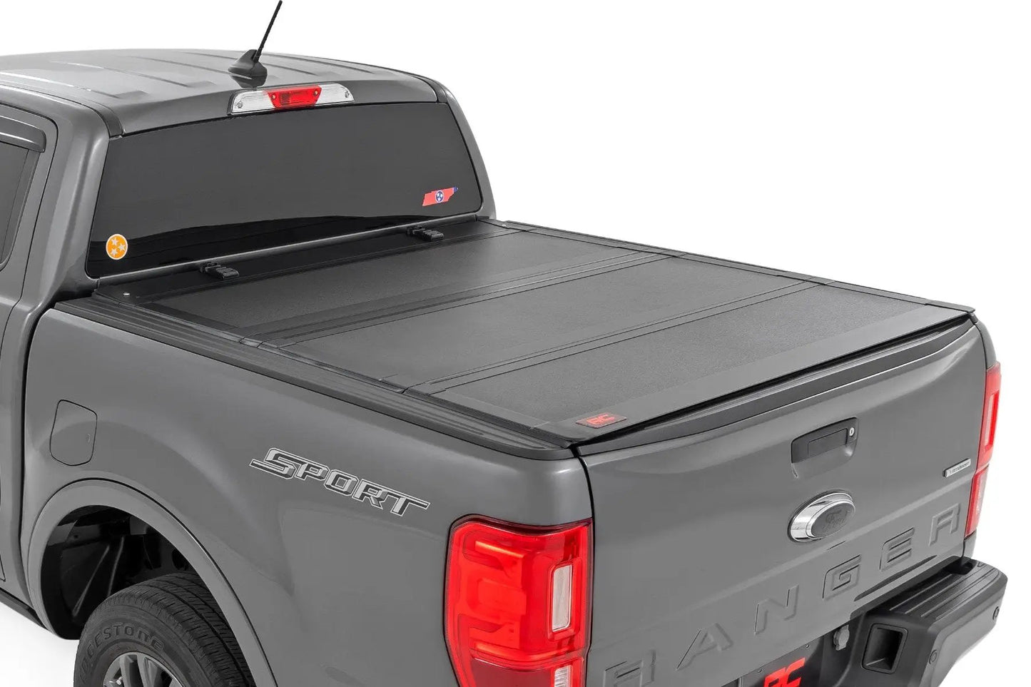 Rough Country Hard Tri-Fold Flip Up Bed Cover | 5' Bed | Ford Ranger 2WD/4WD (2019-2023) by Rough Country