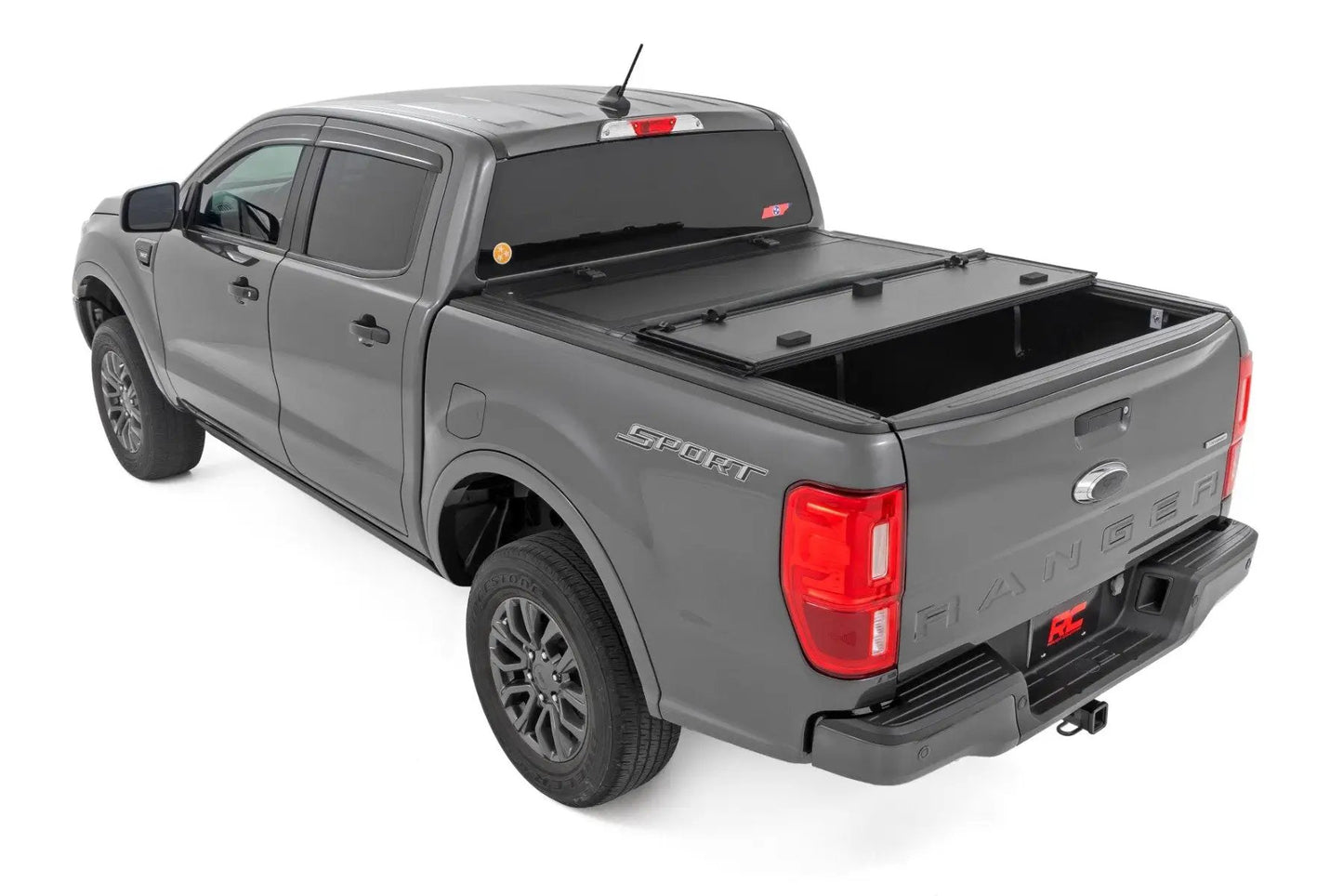Rough Country Hard Tri-Fold Flip Up Bed Cover | 5' Bed | Ford Ranger 2WD/4WD (2019-2023) by Rough Country