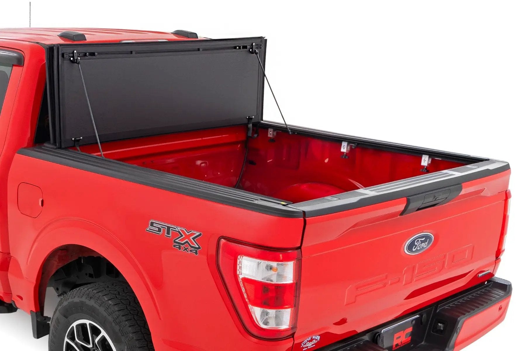 Rough Country Hard Tri-Fold Flip Up Bed Cover | 6'7" Bed | Ford F-150 2WD/4WD (2015-2020) by Rough Country
