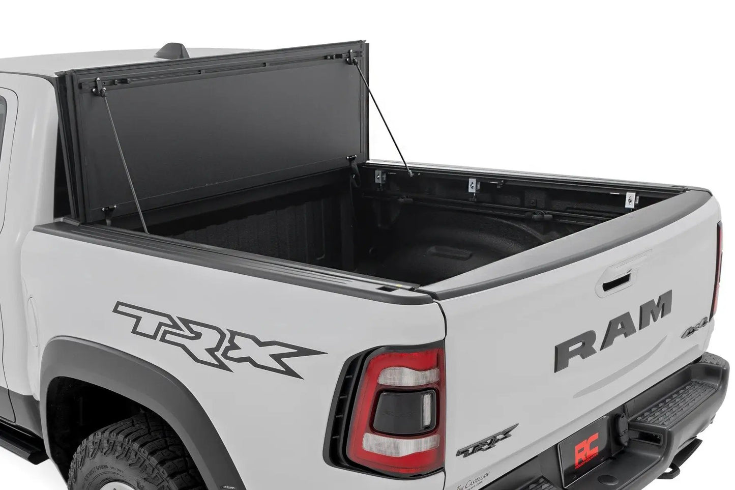 Rough Country Hard Tri-Fold Flip Up Fold Bed Cover | 5'7" Bed | Ram 1500 (19-26)/1500 TRX (21-24) by Rough Country