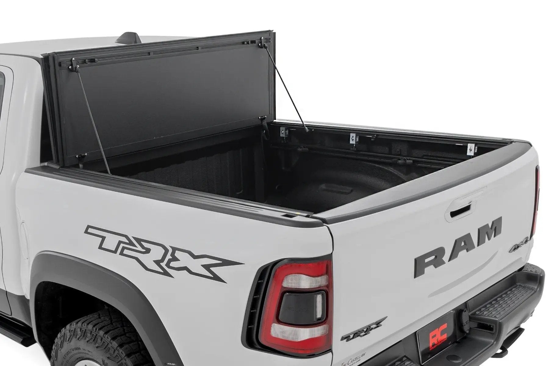 Rough Country Hard Tri-Fold Flip Up Fold Bed Cover | 5'7" Bed | Ram 1500 (19-26)/1500 TRX (21-24) by Rough Country