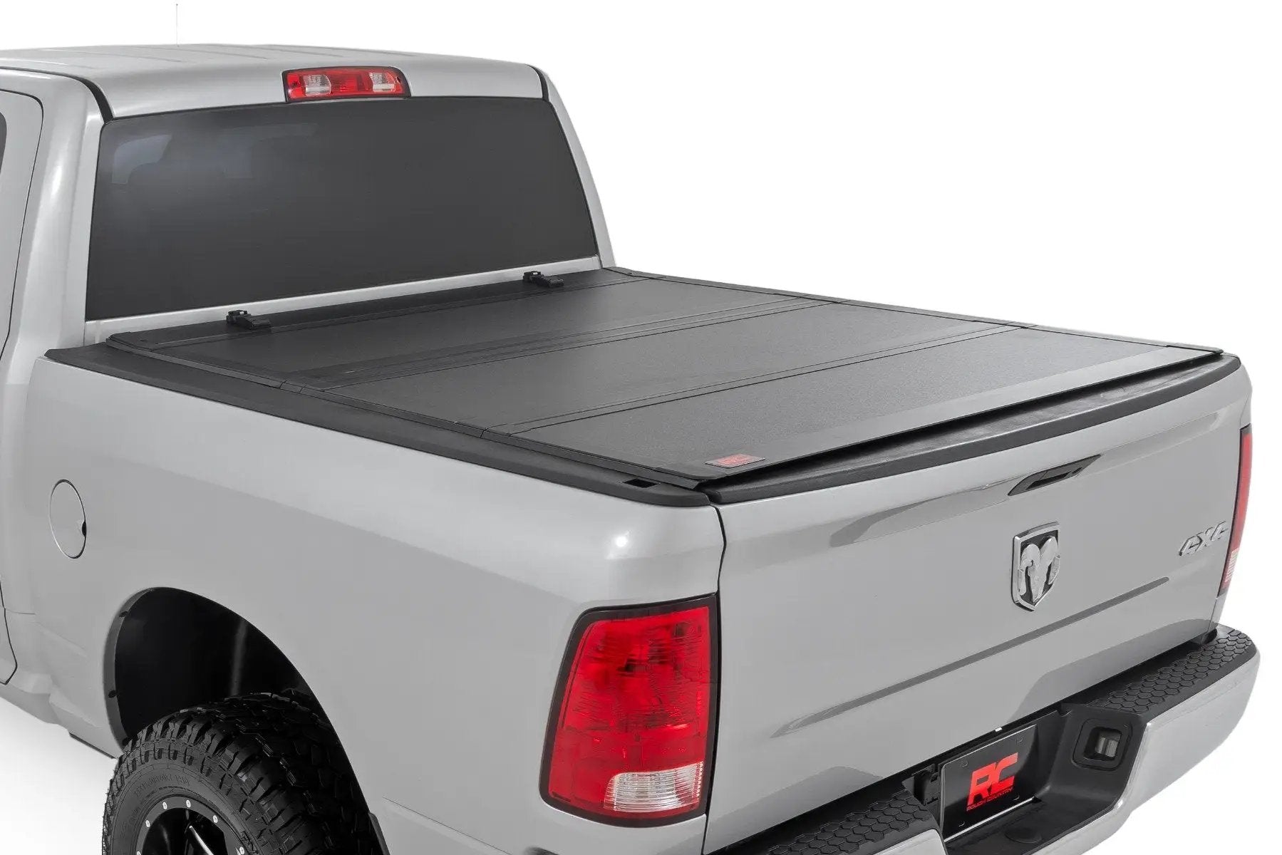 Rough Country Hard Tri-Fold Flip Up Bed Cover | 5'7" Bed | Ram 1500 2WD/4WD (2009-2018 & Classic) by Rough Country