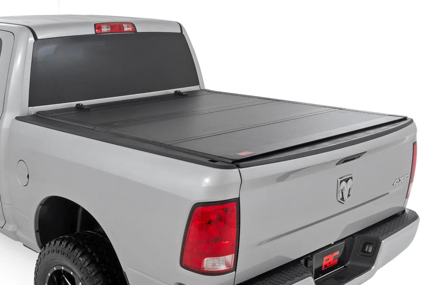 Rough Country Hard Tri-Fold Flip Up Bed Cover | 6'4" Bed | Ram 1500/2500/3500 (10-25 & Classic) by Rough Country