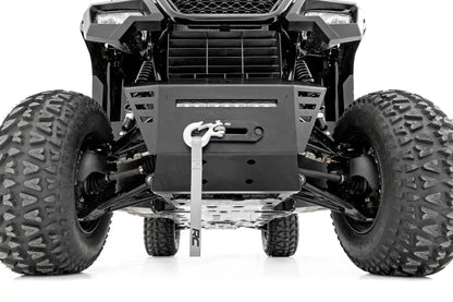 Rough Country Winch Plate | 10" Black Slimline | Honda Pioneer 520 by Rough Country