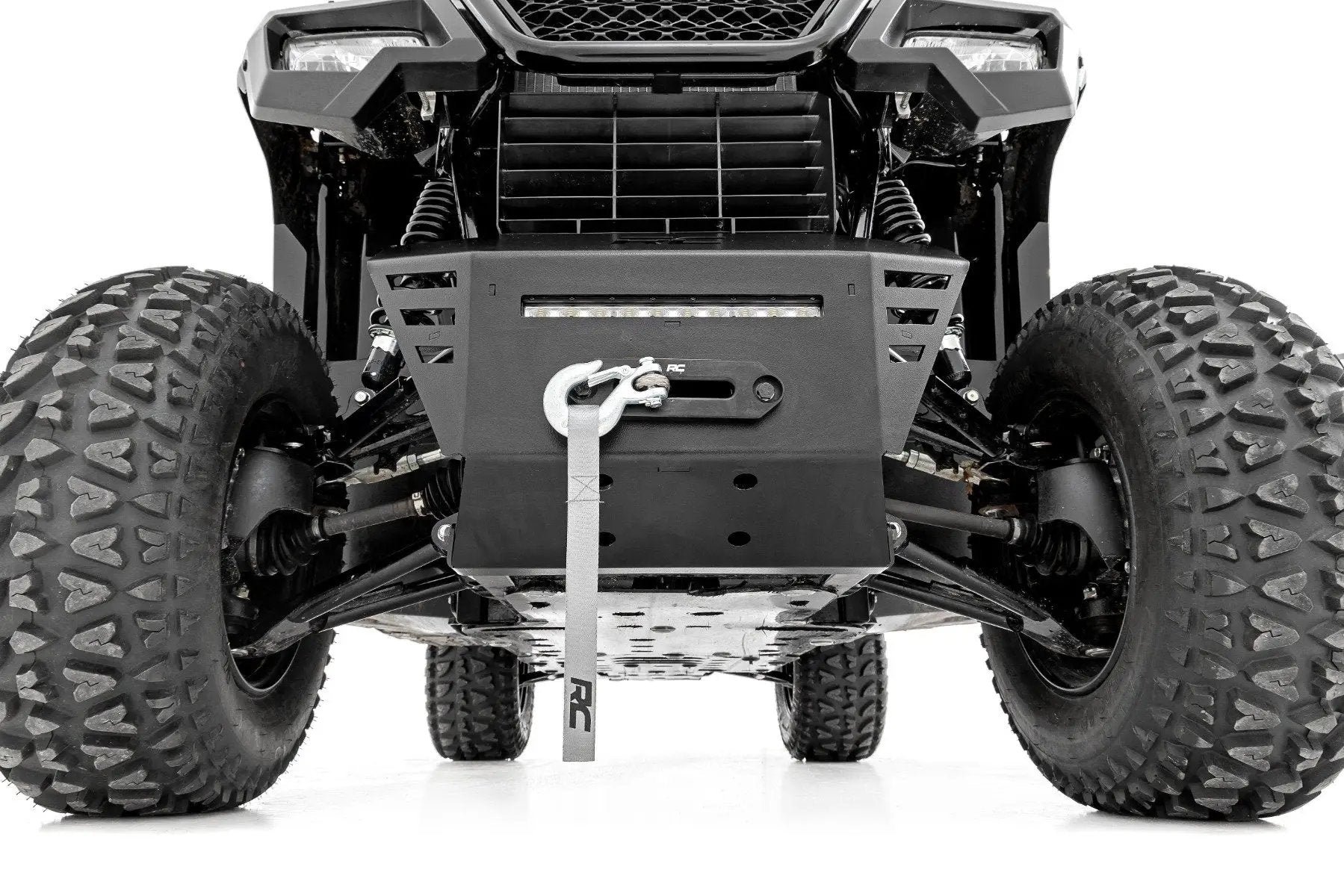 Rough Country Winch Plate | 4500-LB Winch | 10" Black Slimline | Honda Pioneer 520 by Rough Country