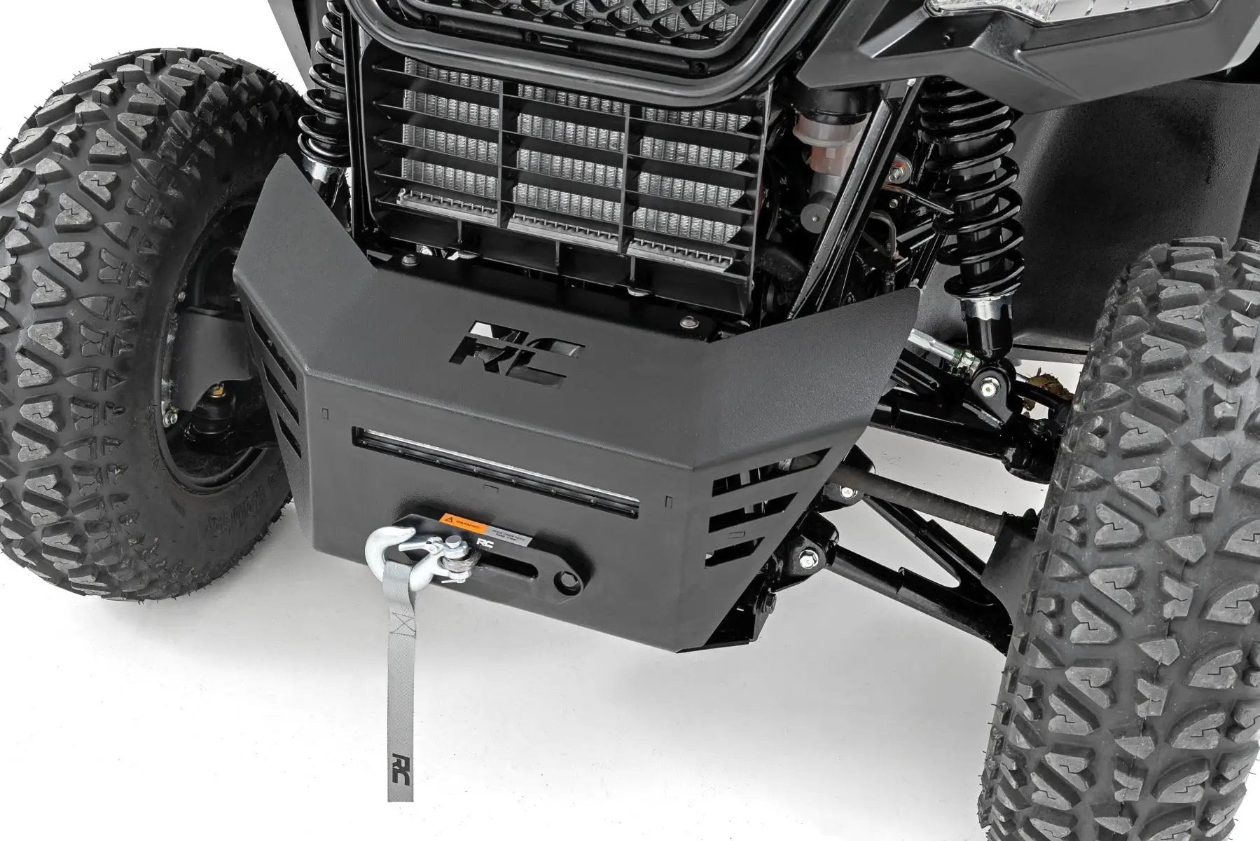 Rough Country Winch Plate | 4500-LB Winch | 10" Black Slimline | Honda Pioneer 520 by Rough Country