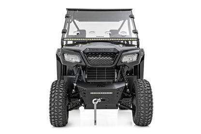 Rough Country Winch Plate | 10" Black Slimline | Honda Pioneer 520 by Rough Country