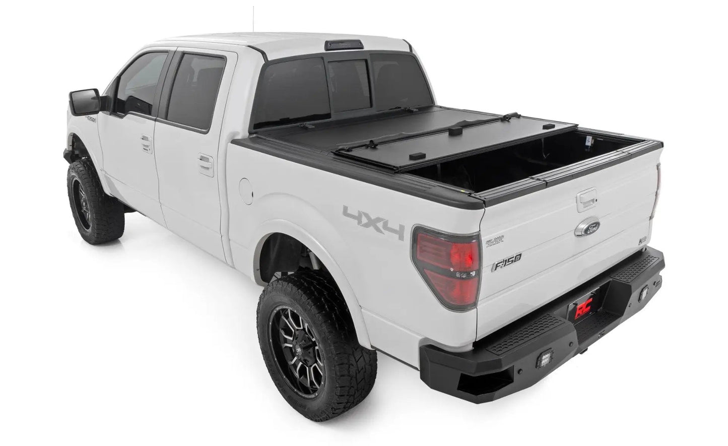 Rough Country Hard Tri-Fold Flip Up Bed Cover | 6'7" Bed | Ford F-150 2WD/4WD (2004-2014) by Rough Country